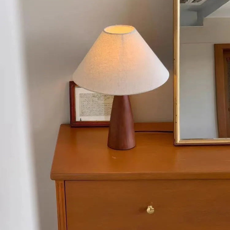 Luminária de mesa retrô de madeira sólida, decoração interna, atmosfera, quarto, cabeceira, sala de estar, chá, estudo
