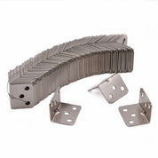 Código de canto em forma de l de aço inoxidável, 20 peças, 90 graus laminado, placa de móveis, hardware, ângulo reto, suporte, armários pequenos