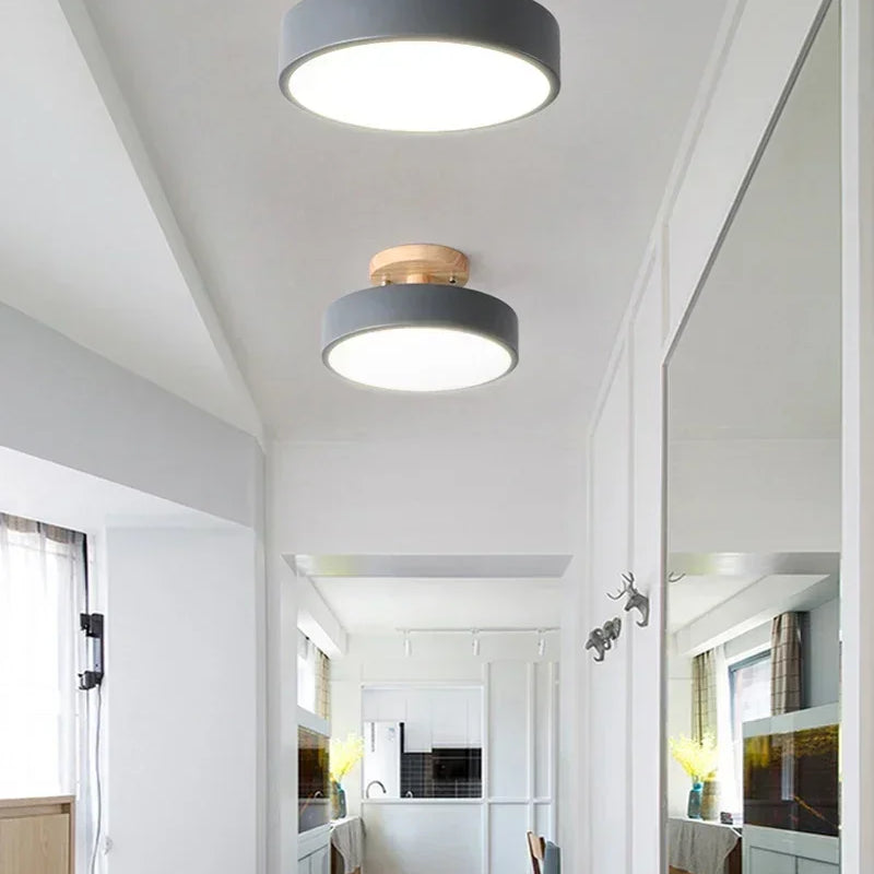 Nordic entrada corredor lâmpadas de teto varanda madeira redonda vestiário sala jantar estudo quarto luz banheiro iluminação industrial