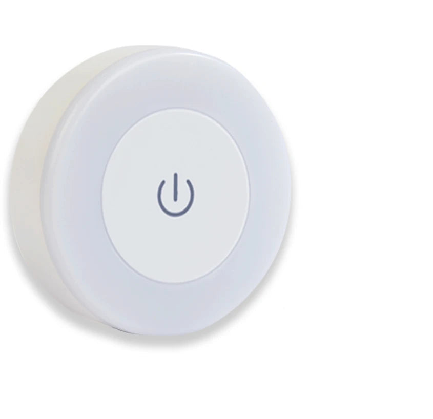 Lâmpada de parede led redonda recarregável luz noturna com interruptor toque regulável luz livro magnético para leitura quarto armário