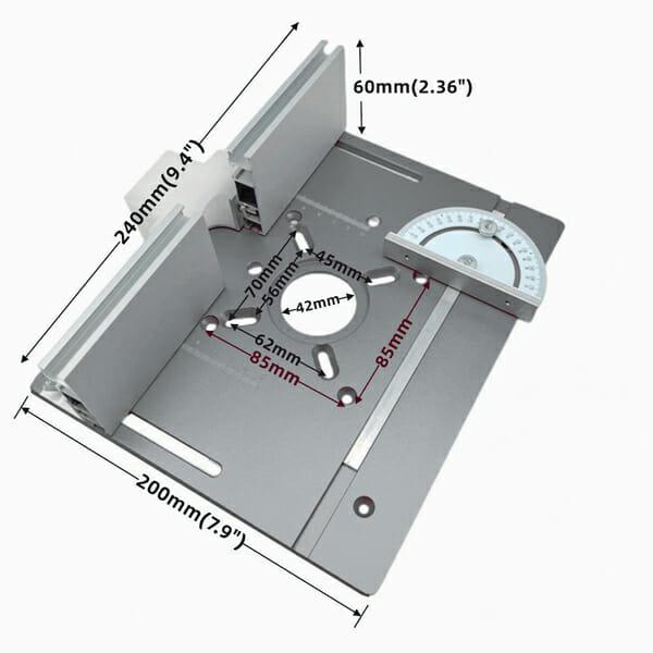 Placa InvertRouter Pro para Tupia Manual e Coluna Invertida Fixação Ajustável