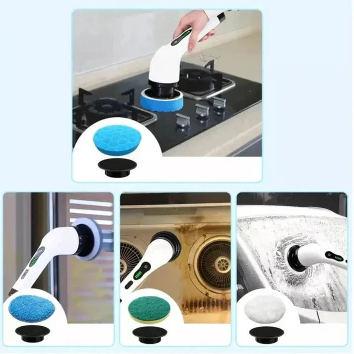 Escova de Limpeza Elétrica 3 em 1 Multifuncional Recarregável - CleanFlex