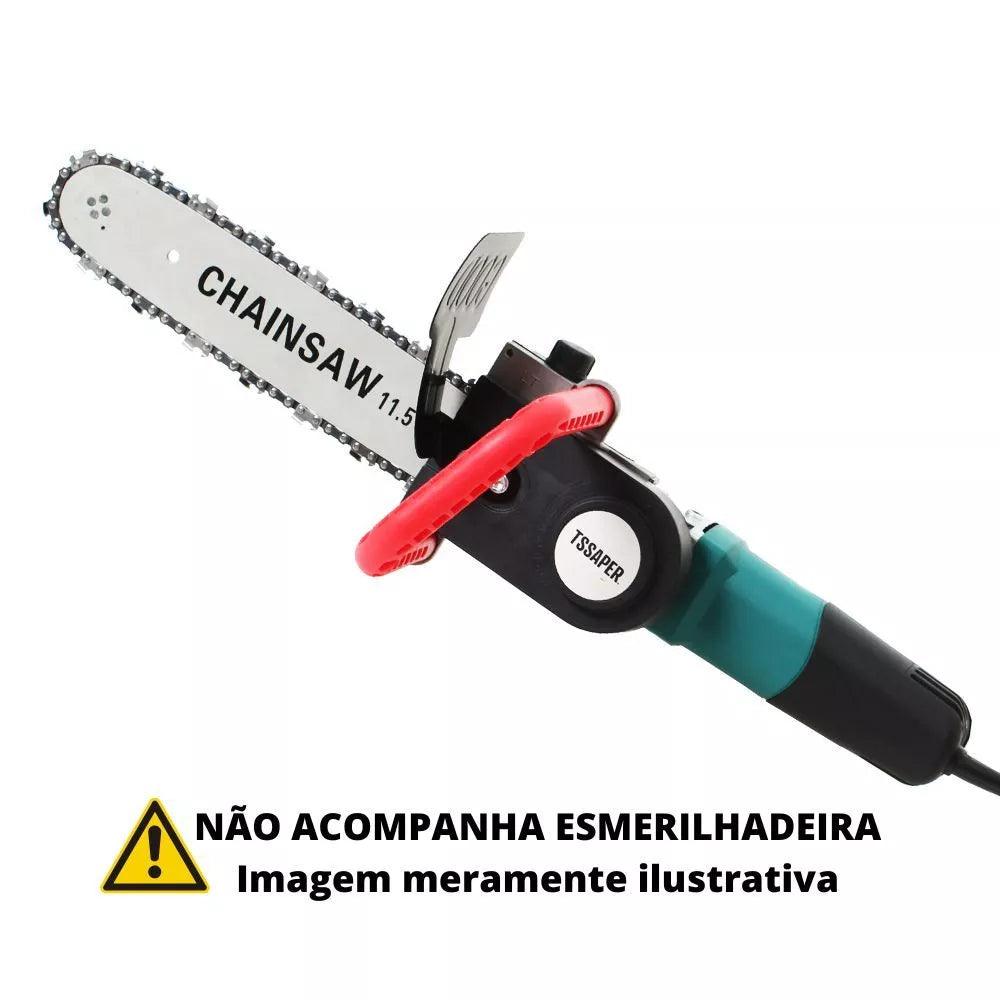 Kit Adaptador de Motosserra para Esmerilhadeira Angular - Lâmina de Aço