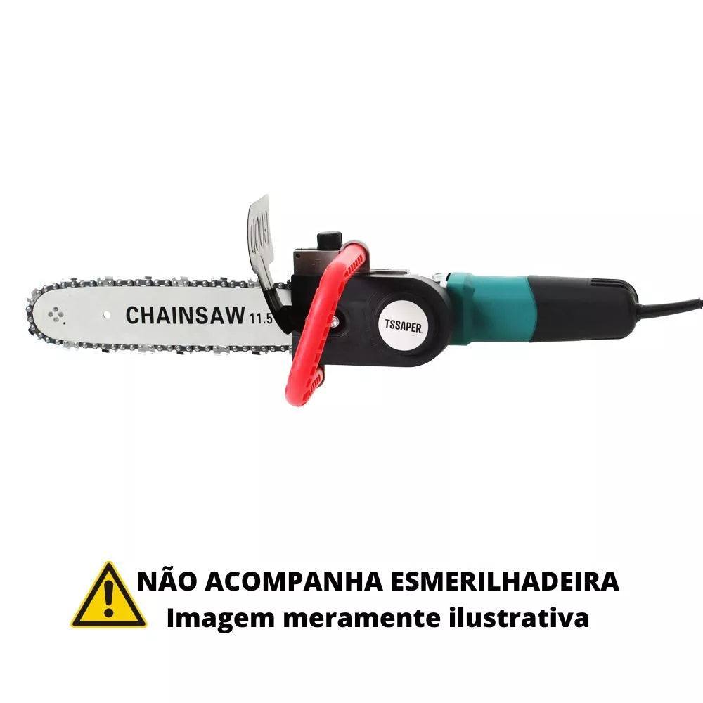 Kit Adaptador de Motosserra para Esmerilhadeira Angular - Lâmina de Aço