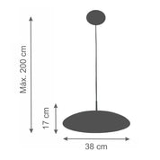 Pendente Luxury Branco Fosco Ø38cm | Iluminação de Design para Sala e Jantar.