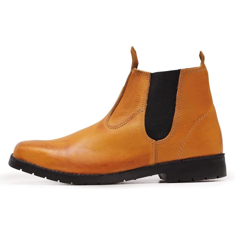 Bota Botina Vanguard Masculina de Couro Cano Médio