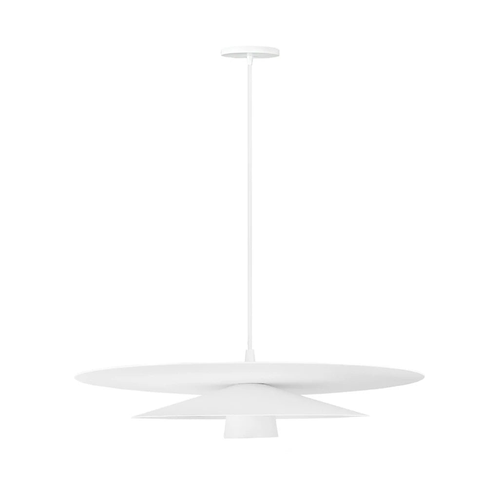Luminária Pendente Contemporânea 40cm GU10, Alumínio em Camadas