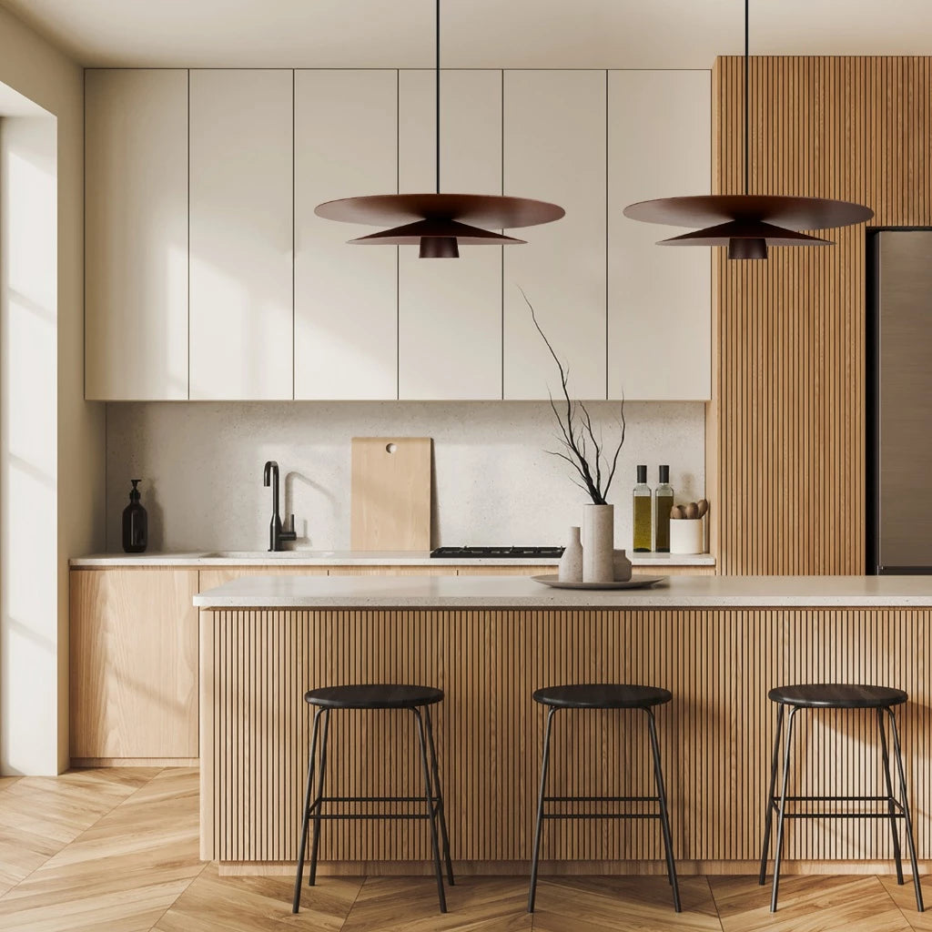 Luminária Pendente Contemporânea 40cm GU10, Alumínio em Camadas
