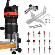 Tupia Manual Laminadora 800W 6mm - Kit com 15 Fresas