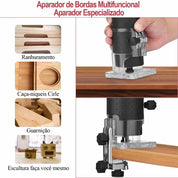 Tupia Manual Laminadora 800W 6mm - Kit com 15 Fresas