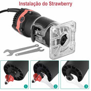 Tupia Manual Laminadora 800W 6mm - Kit com 15 Fresas