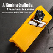 Plaina Refiladora 45º para Fita de Borda MDF Drywall Gesso Madeira com Corte Duplo