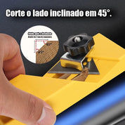 Plaina Refiladora 45º para Fita de Borda MDF Drywall Gesso Madeira com Corte Duplo