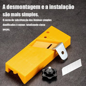 Plaina Refiladora 45º para Fita de Borda MDF Drywall Gesso Madeira com Corte Duplo