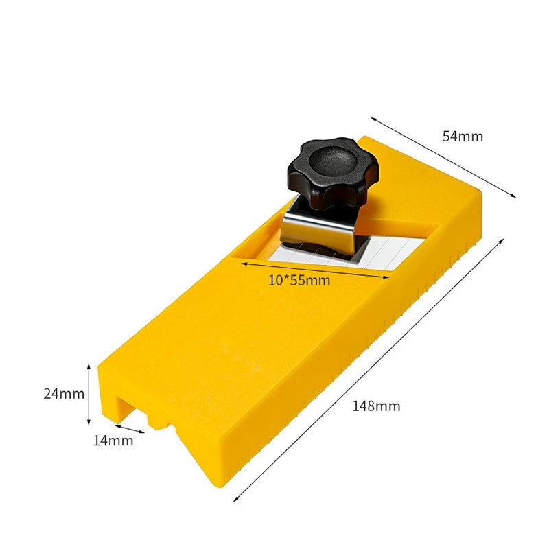 Plaina Refiladora 45º para Fita de Borda MDF Drywall Gesso Madeira com Corte Duplo
