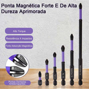 Conjunto de Bits Magnéticos Antiderrapantes para Ferramentas Elétricas