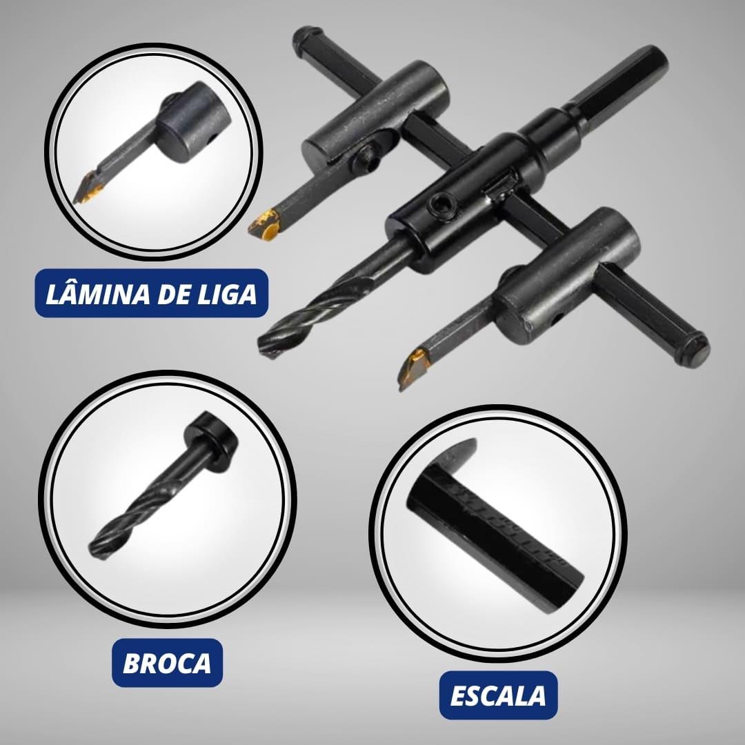 Broca Bailarina Ajustável Até 300mm Serra Copo - Akada Brasil