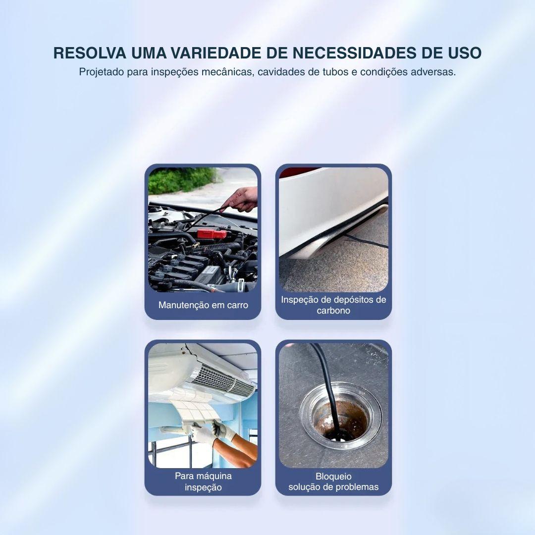 Câmera Endoscópica Full HD 1080P com Tela IPS e Proteção IP67 - Akada Brasil