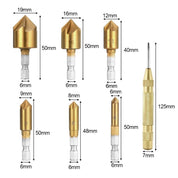 Kit Profissional de Chanfro para Marcenaria com 23 Peças - Perfuração Precisa e Acabamento Limpo