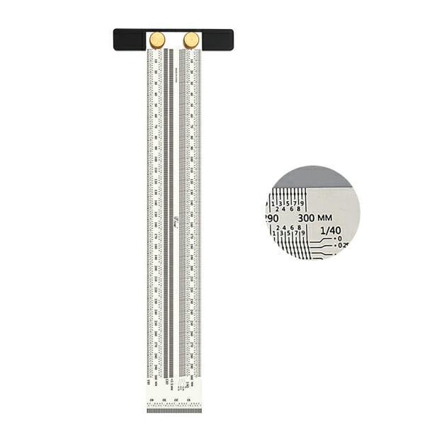 Escala Métrica de Alta Precisão em T 300mm - RulerT - Akada Brasil