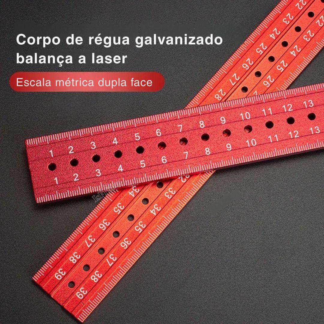 Esquadro Ajustável com Nível de Bolha 45°/90° - AngleMaster Pro - Akada Brasil