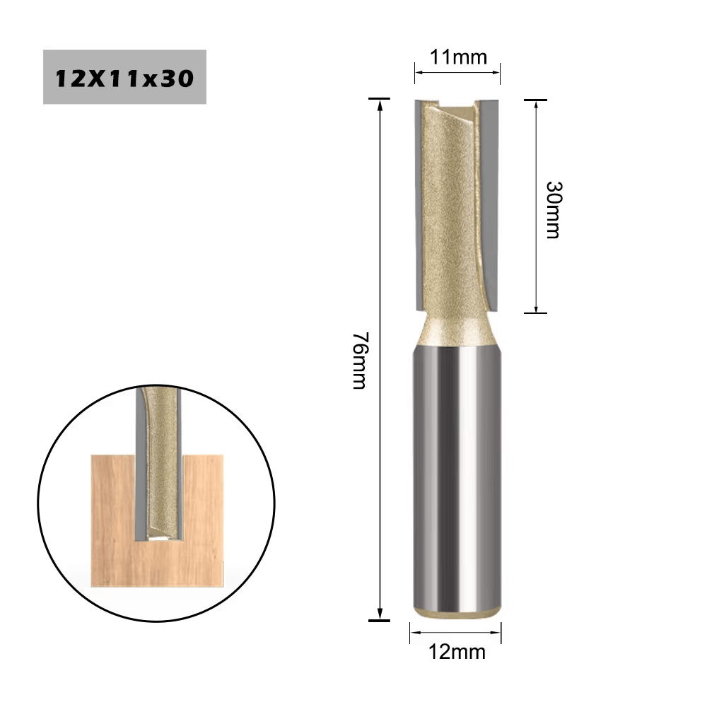 Fresa Reta para Tupia Haste de 12mm - StraiRouter - Akada Brasil