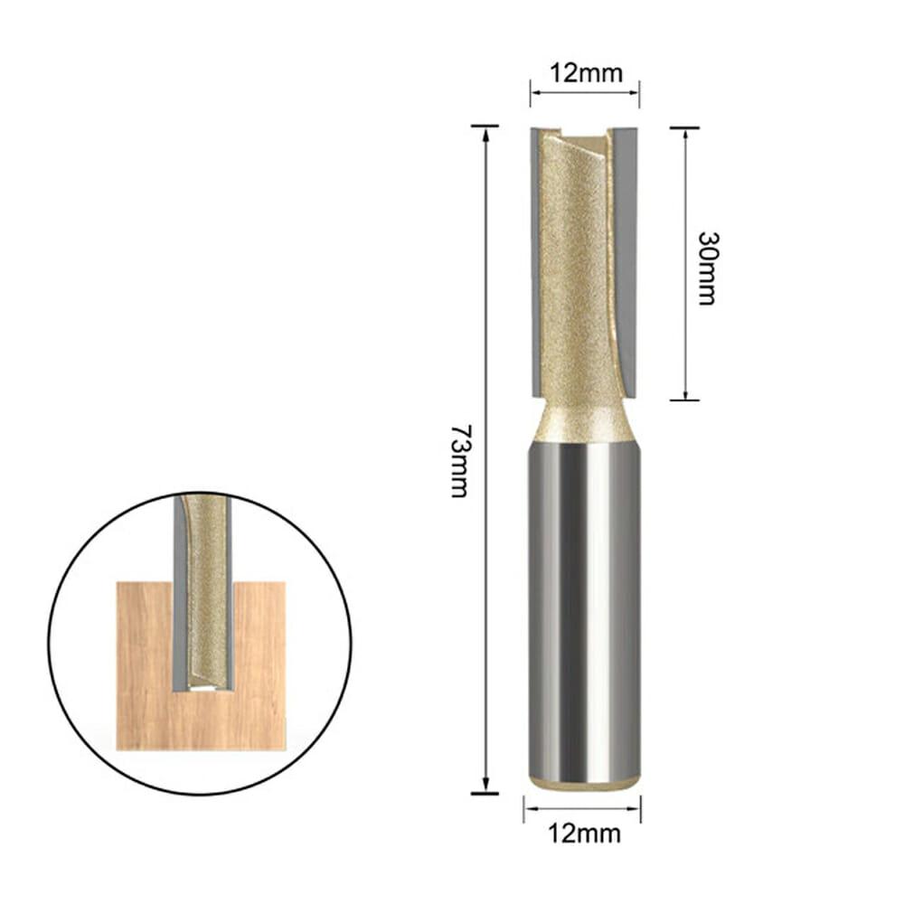 Fresa Reta para Tupia Haste de 12mm - StraiRouter