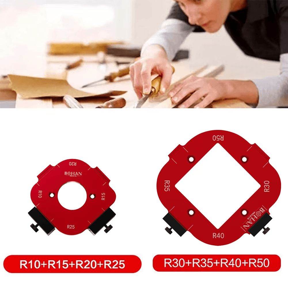 Gabarito 4 em 1 para Tupia Raio de Canto R10 - R50 com Alta Precisão - Akada Brasil