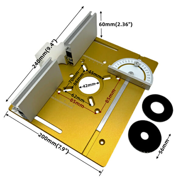 Placa InvertRouter Pro Gold para Tupia de Manual e Coluna Fixação Ajustável