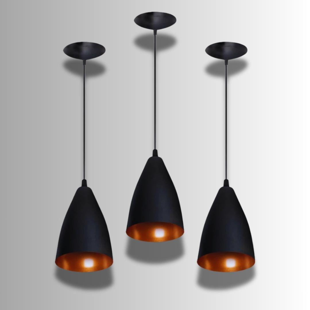 Kit 3 Pendentes Lustre Estilo Arandela Modelo Bala - PendaLux - Akada Brasil