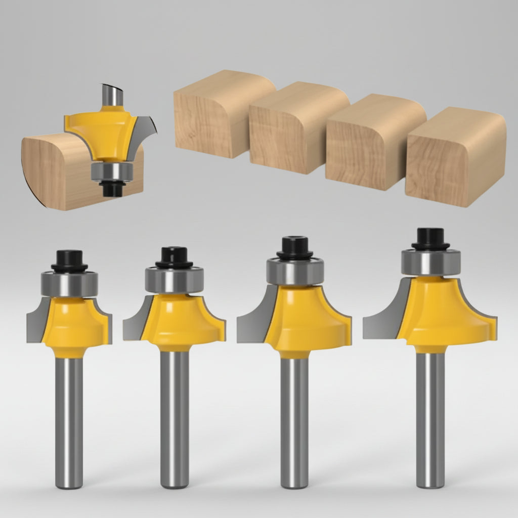 Kit 4 Fresas Quebra Canto de 6mm - RoundRouter - Akada Brasil