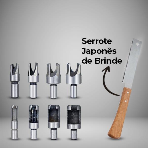 Kit Brocas Para Fazer Cavilha Tapa Furo + Serrote de Brinde - Plugdrill Akada - Akada Brasil