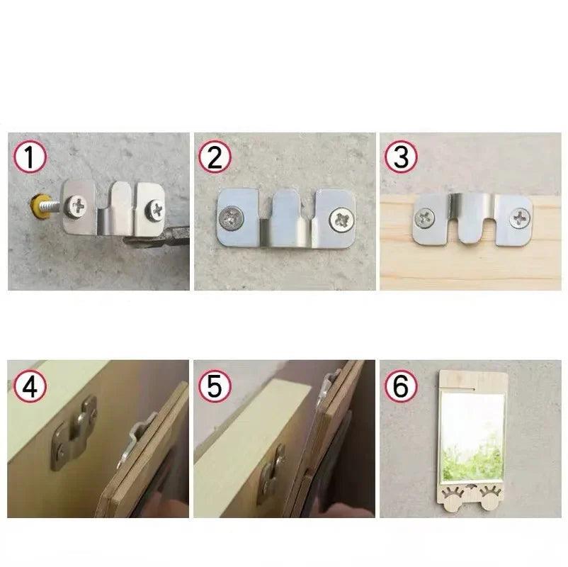 Kit com Ganchos para Pendurar Quadros - Suporte de Fixação para Móveis - Akada Brasil