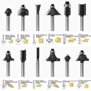 Kit Jogo 12pcs Fresas 6mm para Tupia com Maleta – RouterBox Black - Akada Brasil