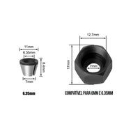 Kit Porca + Pinça para Tupia Laminadora - 6mm, 6.35mm ou 8mm - Akada Brasil