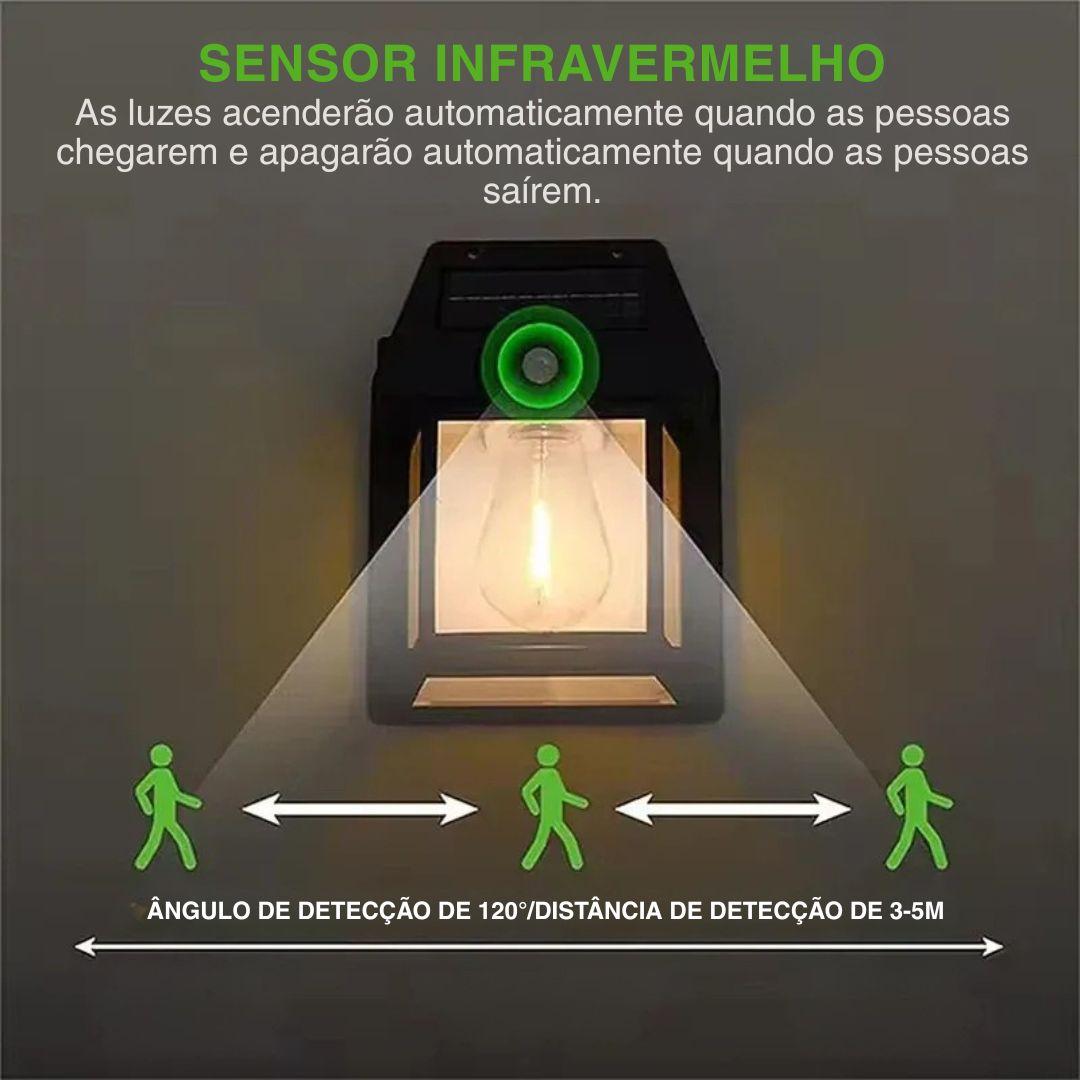 Luminária Solar de Parede com Sensor de Movimento - Akada Brasil