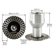 Kit 4 Discos Diamantados 40mm Rosca M14 com Adaptador para Esmerilhadeira - Granito e Mármore
