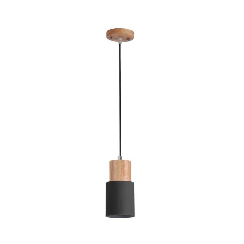 Luminária Pendente Minimalista Madeira Akada