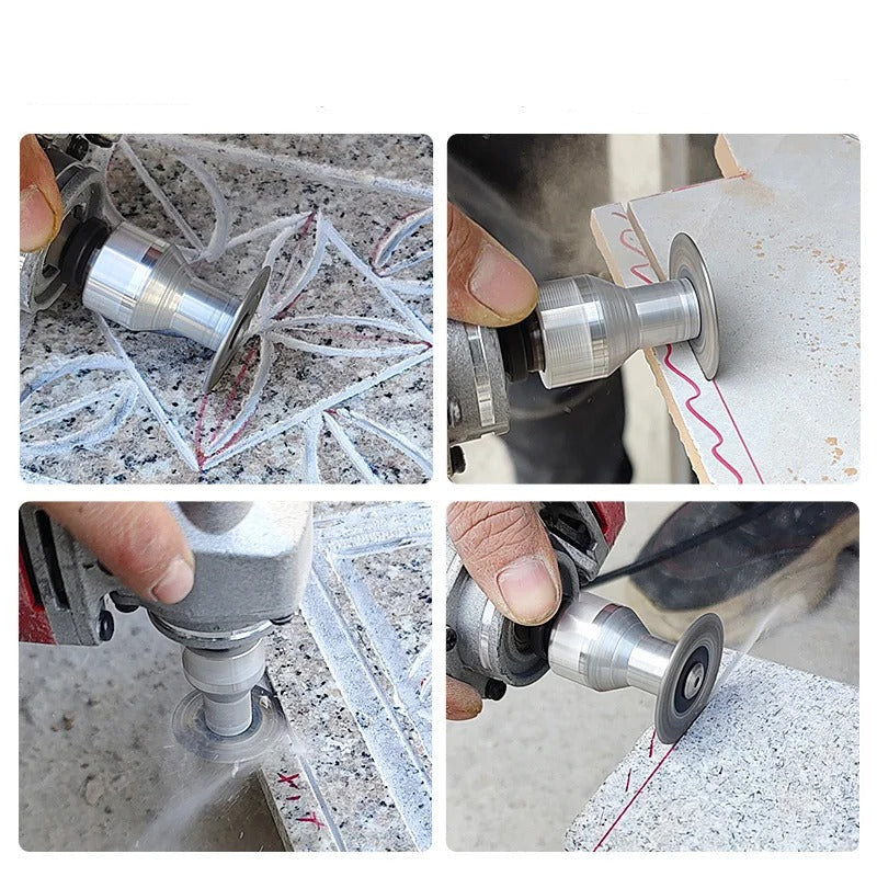 Kit 4 Discos Diamantados 40mm Rosca M14 com Adaptador para Esmerilhadeira - Granito e Mármore