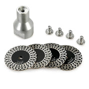 Kit 4 Discos Diamantados 40mm Rosca M14 com Adaptador para Esmerilhadeira - Granito e Mármore