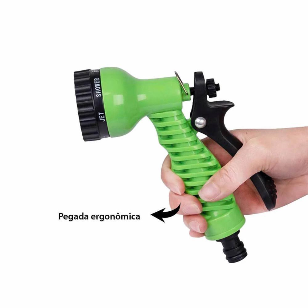Mangueira Mágica Expansível com Gatilho e 7 Tipos de Jatos para Jardim - JatoFlex - Akada Brasil