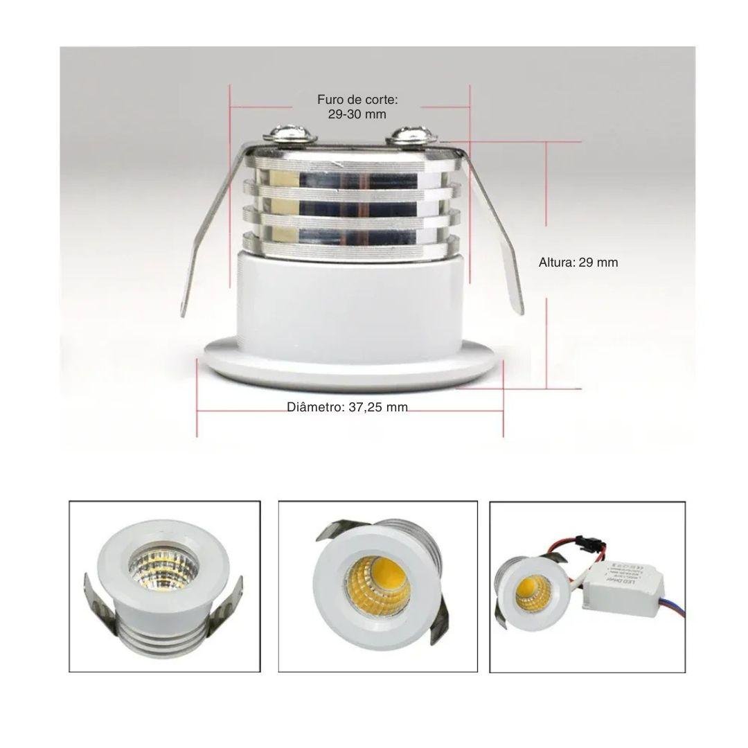 Mini Spot LED Embutido 3W para Ambientes Modernos - Akada Brasil