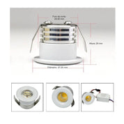 Mini Spot LED Embutido 3W para Ambientes Modernos - Akada Brasil