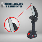 Motosserra Elétrica a Bateria + 1 Bateria Extra - SerraPower Pro - Akada Brasil