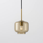 Pendente Globo de Vidro Conhaque Design Nórdico