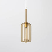 Pendente Globo de Vidro Conhaque Design Nórdico