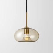 Pendente Globo de Vidro Conhaque Design Nórdico