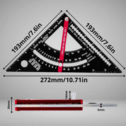Régua Triangular Ajustável 7 Pol. Multifuncional e Precisa - SquarePro - Akada Brasil
