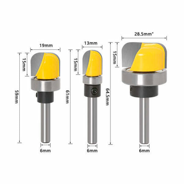 Kit Fresas Para fazer Tigela, Bandeja  Haste 6mm - RouterPro