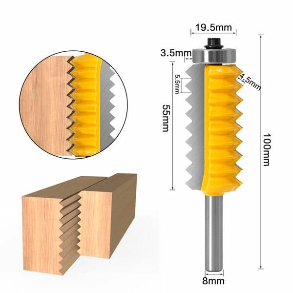 Fresa de 8mm x 55mm para fazer junção em madeira - RouterZig